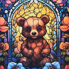 Алмазная мозаика "Волшебный медвежонок" DEEX16287 не полная выкладка 30х30 см