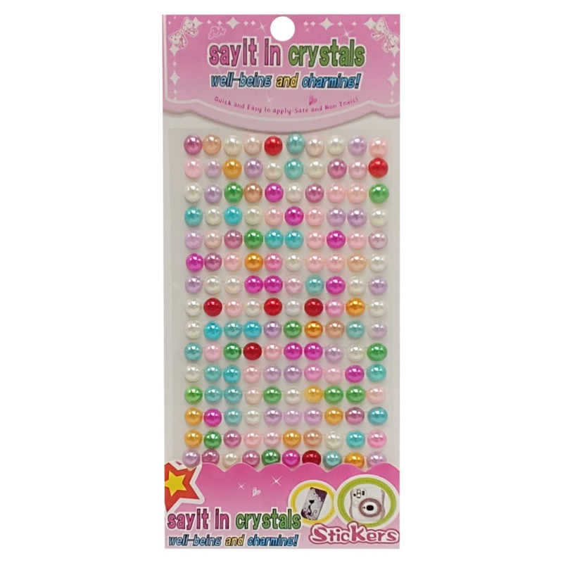 Наклейка камені "Перловий мікс" БХ-184 на планшетці 130 шт 0,8 мм