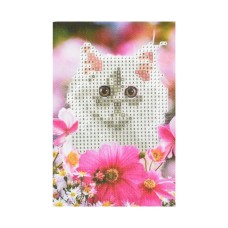 Алмазная мозаика "Ласковый котенок" YAB28622 без подрамника, не полная выкладка 10х15 см