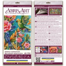 Набор для вышивания бисером "Весенний переполох" AB-924 на натуральном холсте