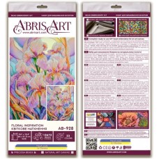 Набор для вышивания бисером "Цветочное вдохновение" AB-928 на натуральном холсте