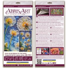 Набор для вышивания бисером "Подари ветру свою мечту" AB-931 на натуральном холсте