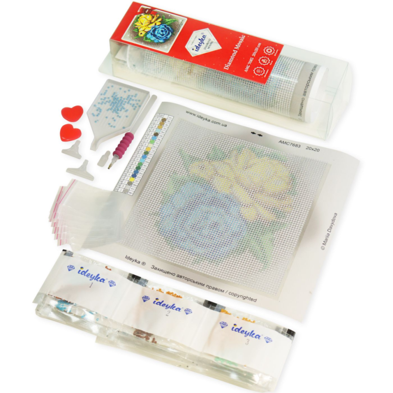 Алмазна мозаїка без підрамника "Квітковий куточок" Ідейка AMC8056 30х40 см