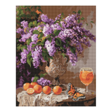 Алмазна мозаїка "Бузковий аромат" Ідейка AMO8125 40х50 см