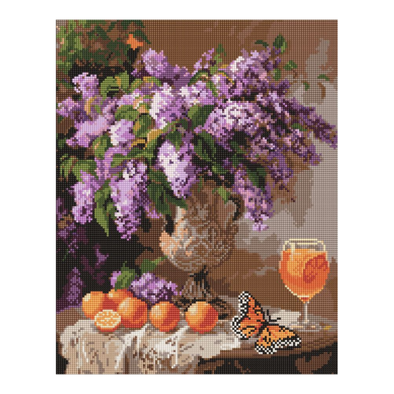 Алмазна мозаїка "Бузковий аромат" Ідейка AMO8125 40х50 см