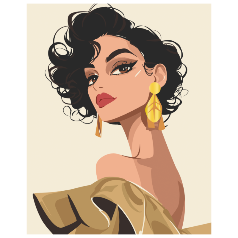 Картина за номерами "Томний погляд" Art Craft 10171-AC 40х50 см