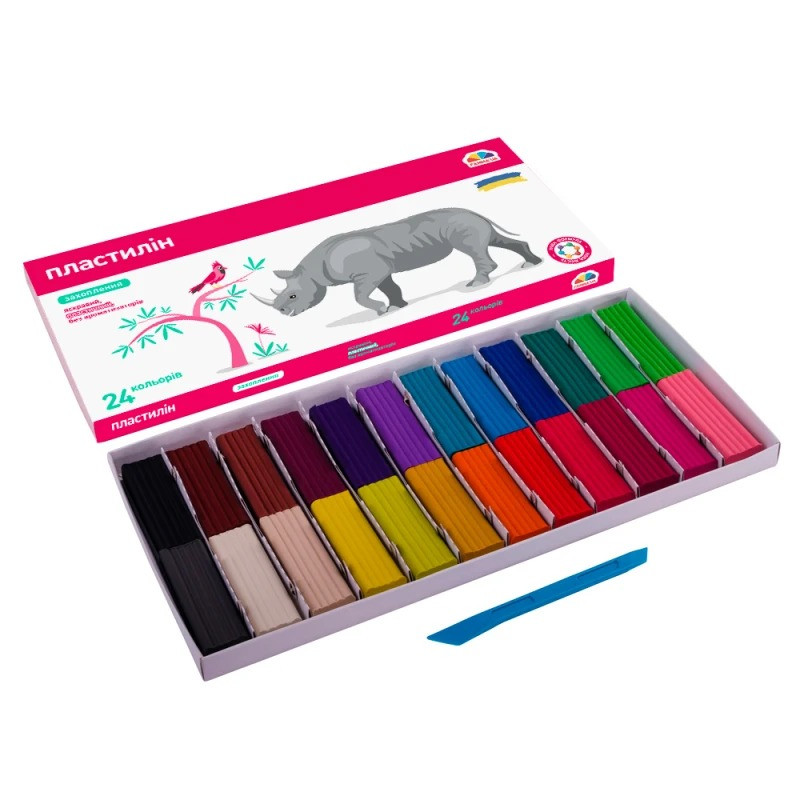 Набір для ліплення пластилін "Захоплення" 200316, 24 кольори