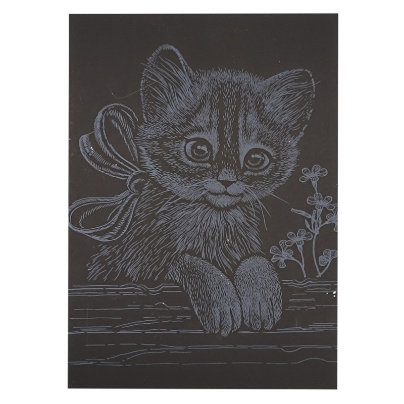 Гравюра А5 "Котик-3" ГрА5с-30 економ-варіант у пакеті 21 х 14,8 см