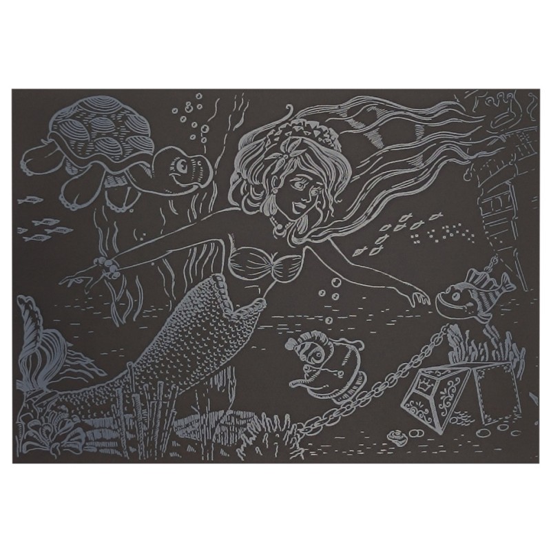 Гравюра А5 "Русалонька" ГрА5с-29 економ-варіант у пакеті 21 х 14,8 см