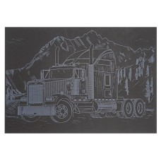 Гравюра А5 "Вантажівка-1" ГрА5с-17 економ варіант у пакеті 21 х 14,8 см