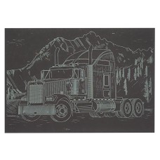 Гравюра А5 "Вантажівка" ГрА5з-5 економ варіант у пакеті 21 х 14,8 см