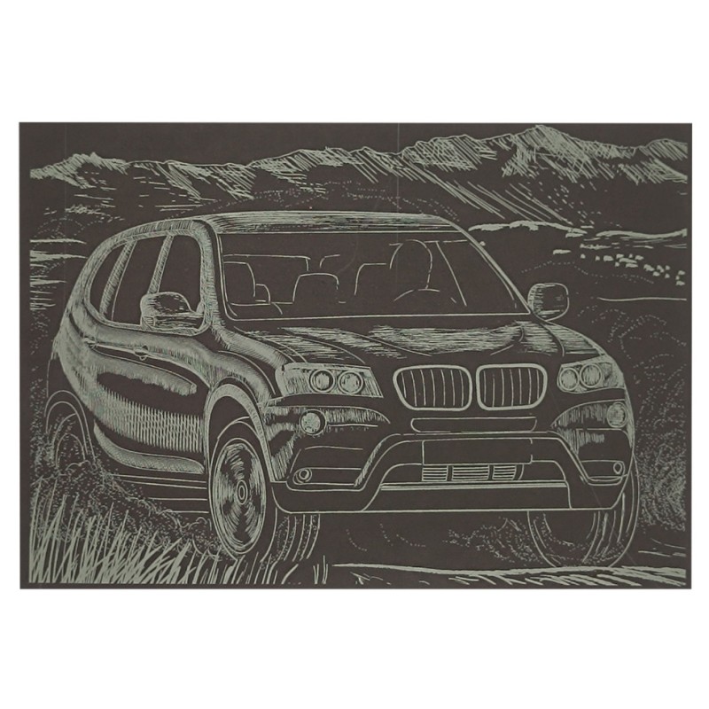 Гравюра А5 "Джип" ГрА5з-11 економ варіант у пакеті 21 х 14,8 см