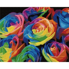 Картина за номерами. Brushme "Райдужні троянди" G057, 40х50 см