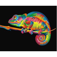 Картина за номерами. Brushme "Райдужний хамелеон" GX26199, 40х50 см