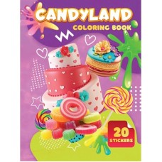 Дитяча розмальовка Candyland А06012506, 20 наліпок А4