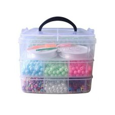 Великий набір бісеру 330-146 триповерховий бокс, бісер, намистини