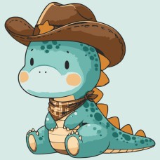 Картина за номерами "Шериф Динозаврик" 15583-AC 30х30 см