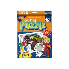 Дитячий пазл-розмальовка з фарбами "Гонщик" НТ-11-01