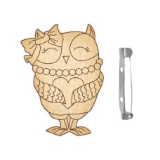 Заготовка брошки для розфарбовування "Совушка-2" FDZB-043