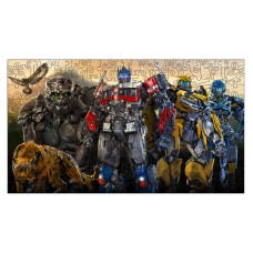 Фігурний пазл з дерева "Трансформери" PZ004-A3C-AC 180-250 деталей, розмір А3, картонна коробка