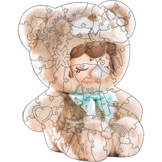 Фігурний пазл з дерева "Ненсі" PZ015-A4C-AC 75-125 деталей, розмір А4, картонна коробка