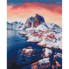 Картина за номерами "Світанок на Лофотенських островах" BS52770, 40х50 см