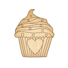 Заготовка брошки для розфарбовування "Кекс з любов'ю" FDZB-052