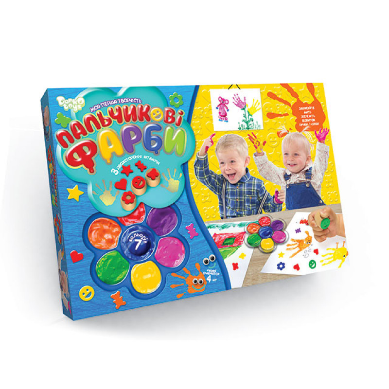 Дитячі пальчикові фарби моя перша творчі сть 6819dt, 7 кольорів в наборі