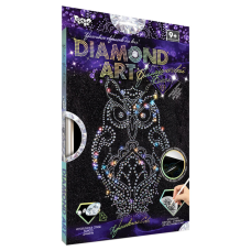 Комплект креативного творчества "DIAMOND ART" DAR-01, 10 видов Королевская Сова