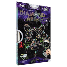 Комплект креативного творчества "DIAMOND ART" DAR-01, 10 видов Тигр с розой