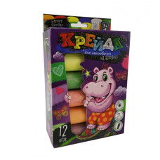 Детский мел для рисования на асфальте большой MEL-01-06, 12 шт