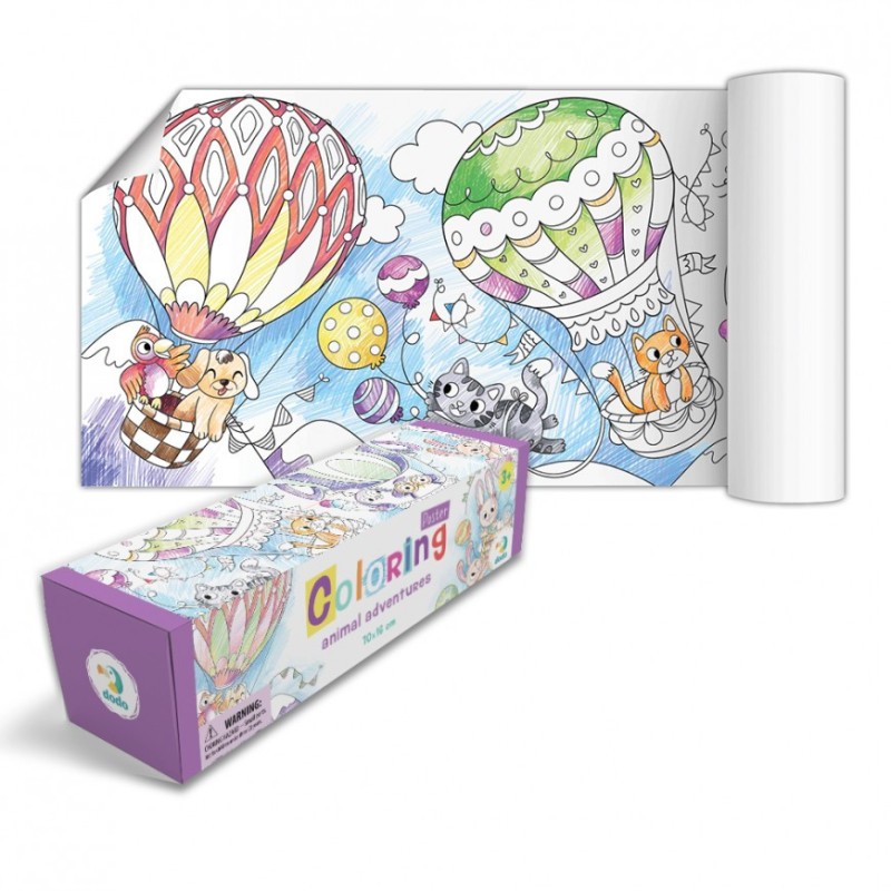 Розмальовка "Пригоди тварин" DoDo 300290 розмір 70х16 см