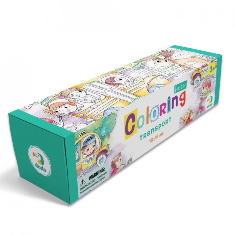Розмальовка "Транспорт" DoDo 300326 розмір 70х16 см
