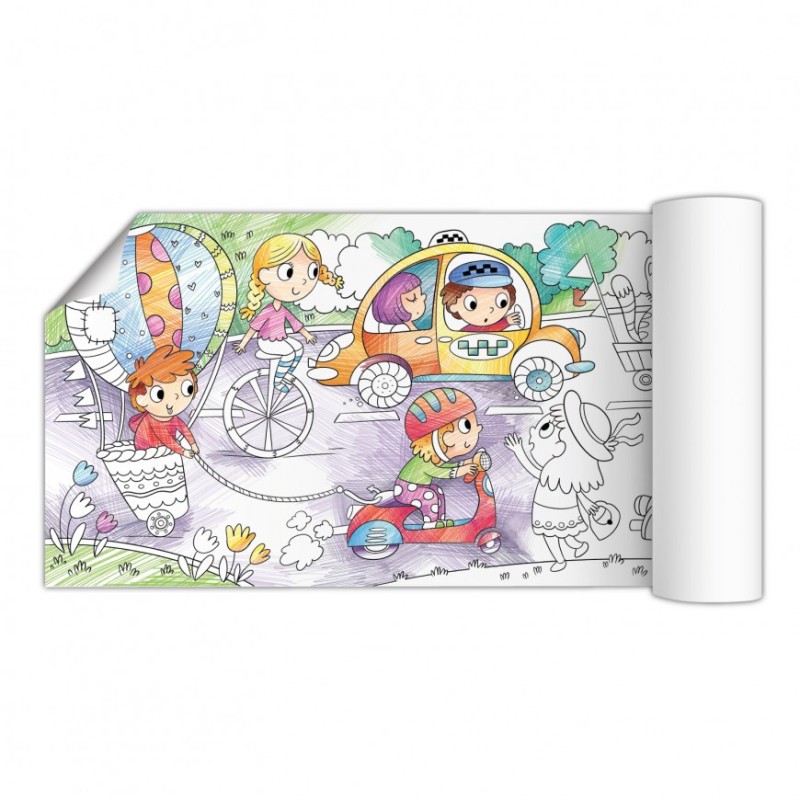 Розмальовка "Транспорт" DoDo 300326 розмір 70х16 см