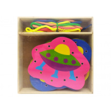 Розвиваюча іграшка шнурівка MD 2352 дерев'яна  Космос
