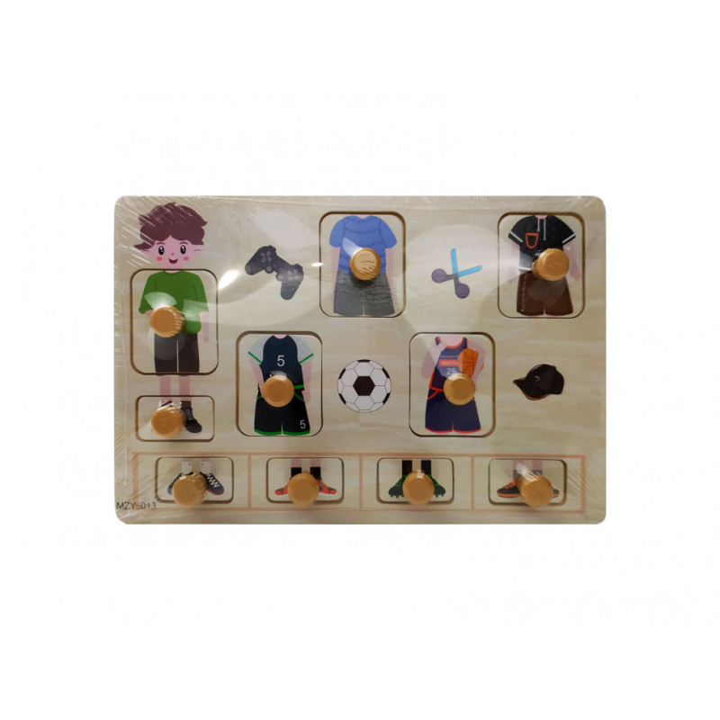 Розвиваюча іграшка Рамка-вкладиш MD 2384-01 дерев'яна 2384-013 (Хлопчик)