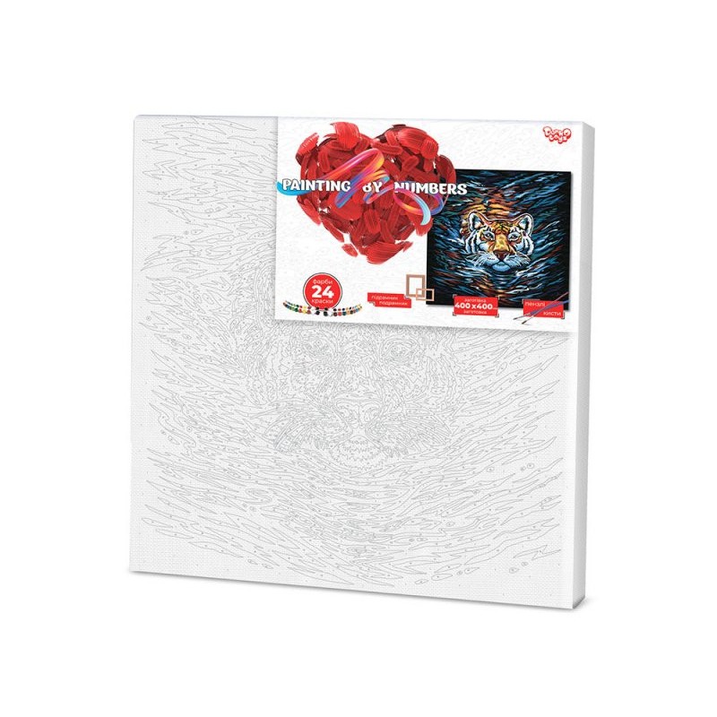 Картина за номерами. "Тигр" 40 * 40см KpNe-02-03