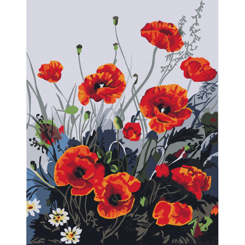 Картина за номерами. Art Craft "Барвисті маки" 40 * 50 см 13105-AC