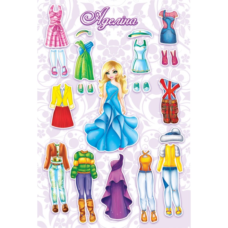 Настільна гра «Одягни ляльку. Аделіна» 800132 на магнітах