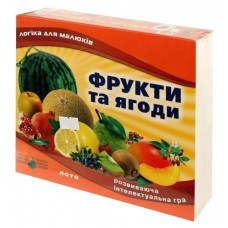 Детская настольная игра лото "Фрукты и ягоды" 83033, 72 игровые карточки