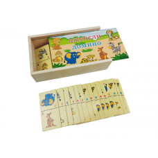 Детское домино в пенале MD 2482 деревянное Джунгли MD 2482-5