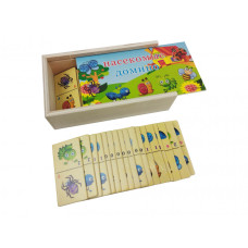Детское домино в пенале MD 2482 деревянное Насекомые MD 2482-7