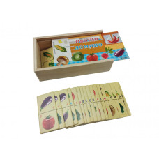 Детское домино в пенале MD 2482 деревянное Овощи MD 2482-8
