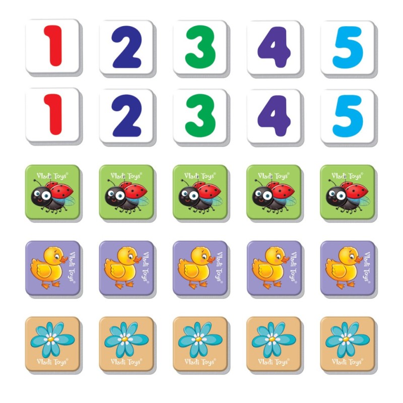 Магнітна гра для дітей "Рахуємо до 5" Vladi Toys VT5900-03 (укр)
