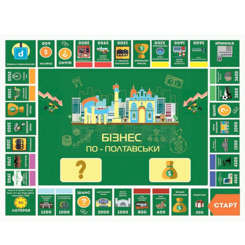 Настільна гра "Монополія Бізнес по-Полтавськи" PLR-0030