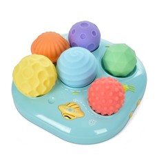Детская Развивающая "Текстурные Мячики" 35179M 6 штук, музыка, свет