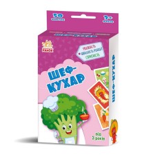 Развивающая детская карточная игра "Шеф-повар" 1390005, 50 карт