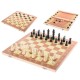 Дерев'яні шахи 3в1 "Chess" QP002 шашки та нарди, в коробці 39,5х20 см