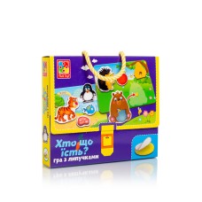 Игра настольная На липучках "Кто что ест?" Vladi Toys VT1302-27 (укр)
