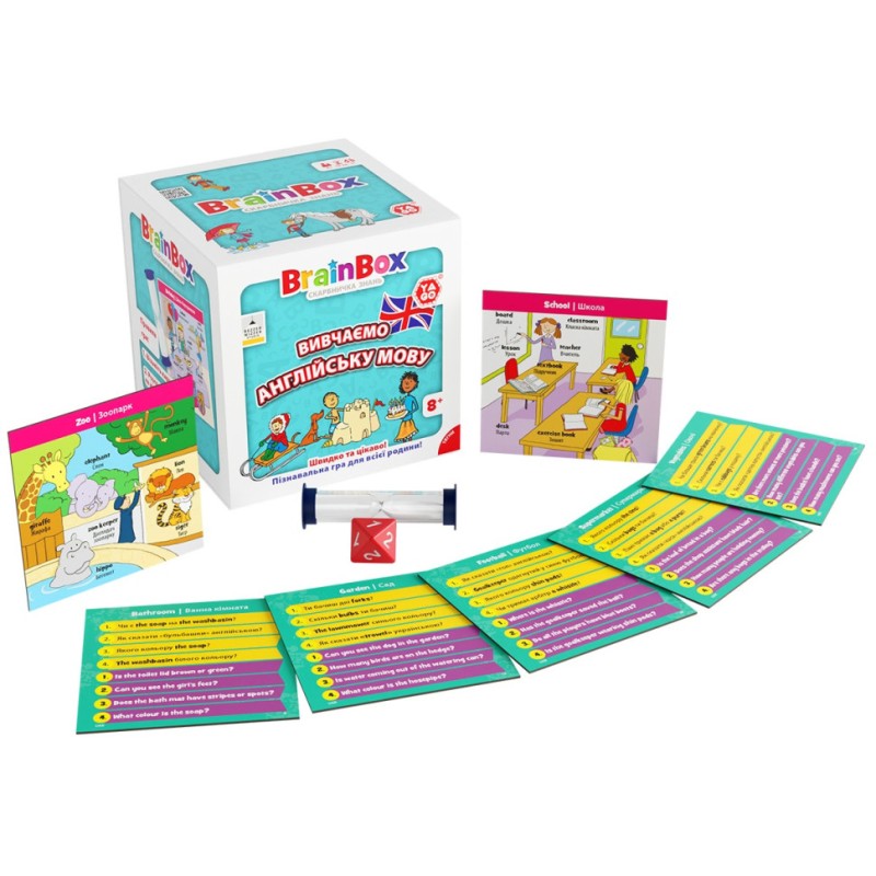 Карткова гра Brainbox "Вивчаємо англійську мову" Yago BZZBRLLE01UA 55 карток